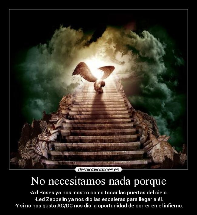 No necesitamos nada porque - 