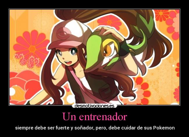 Un entrenador - siempre debe ser fuerte y soñador, pero, debe cuidar de sus Pokemon