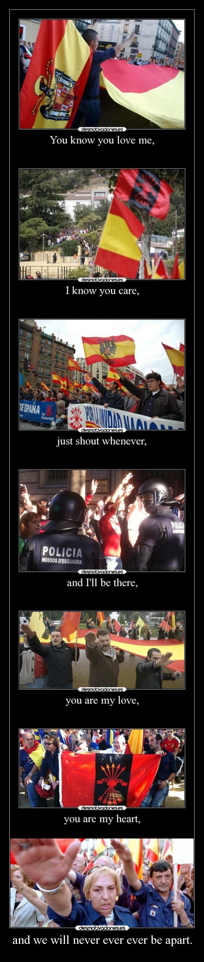 and we will never ever ever be apart. -