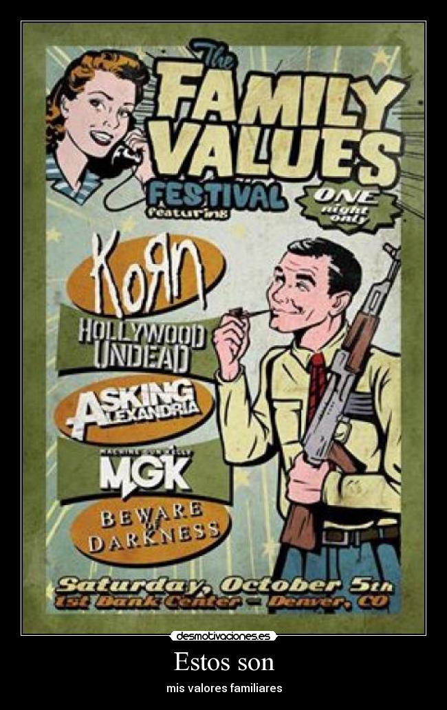 Estos son - mis valores familiares