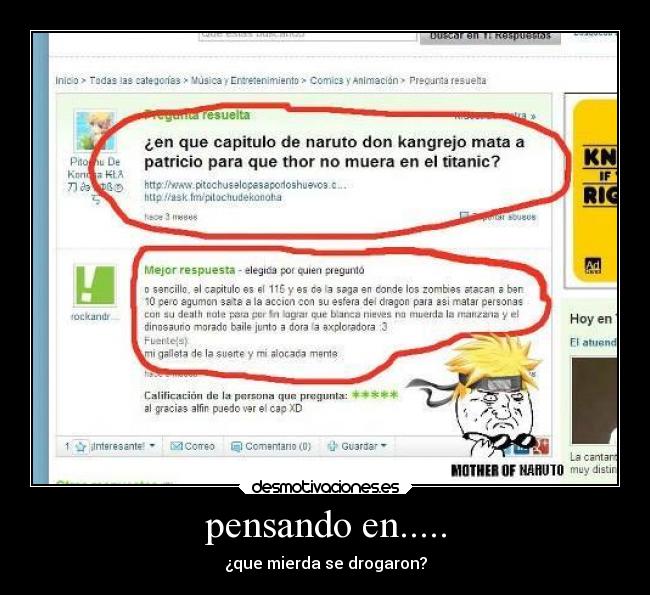 pensando en..... - ¿que mierda se drogaron?