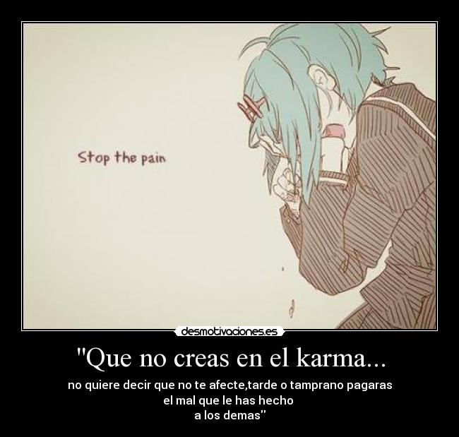 carteles anime amor justicia karma desmotivaciones
