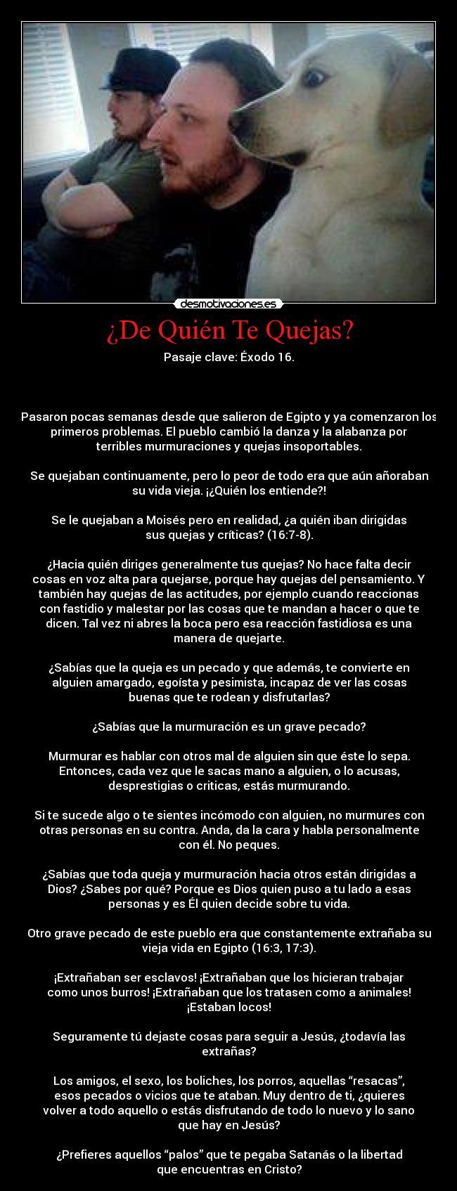 ¿De Quién Te Quejas? -