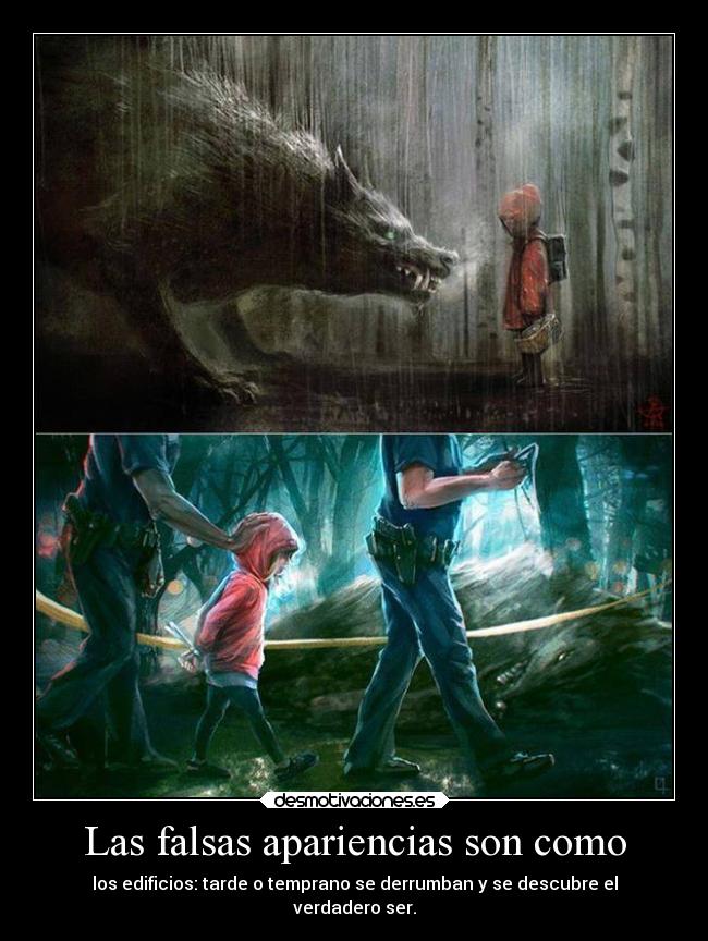 carteles vida apariencia edificio verdad mentira falsedad mastercat mastercatea yeah desmotivaciones