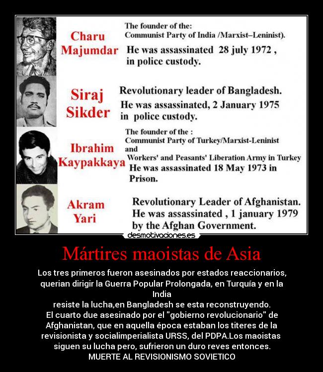 Mártires maoistas de Asia -