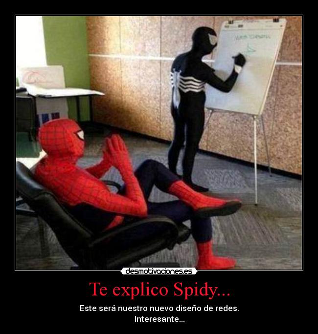 carteles humor venomn spiderman disenando redes desmotivaciones