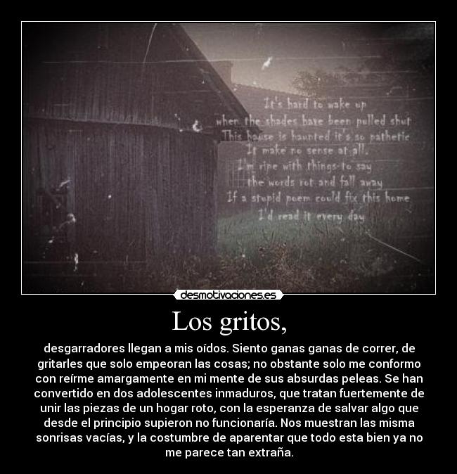 Los gritos, -
