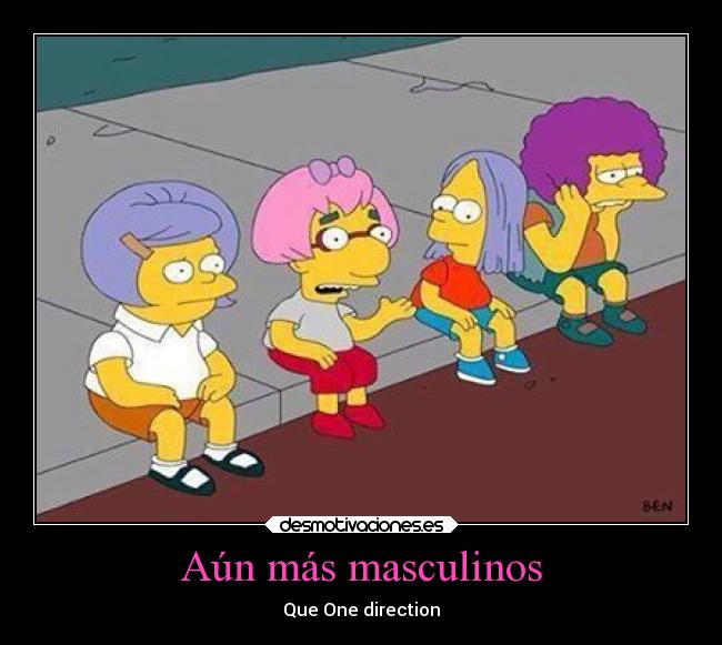 carteles one direction los simpson desmotivaciones