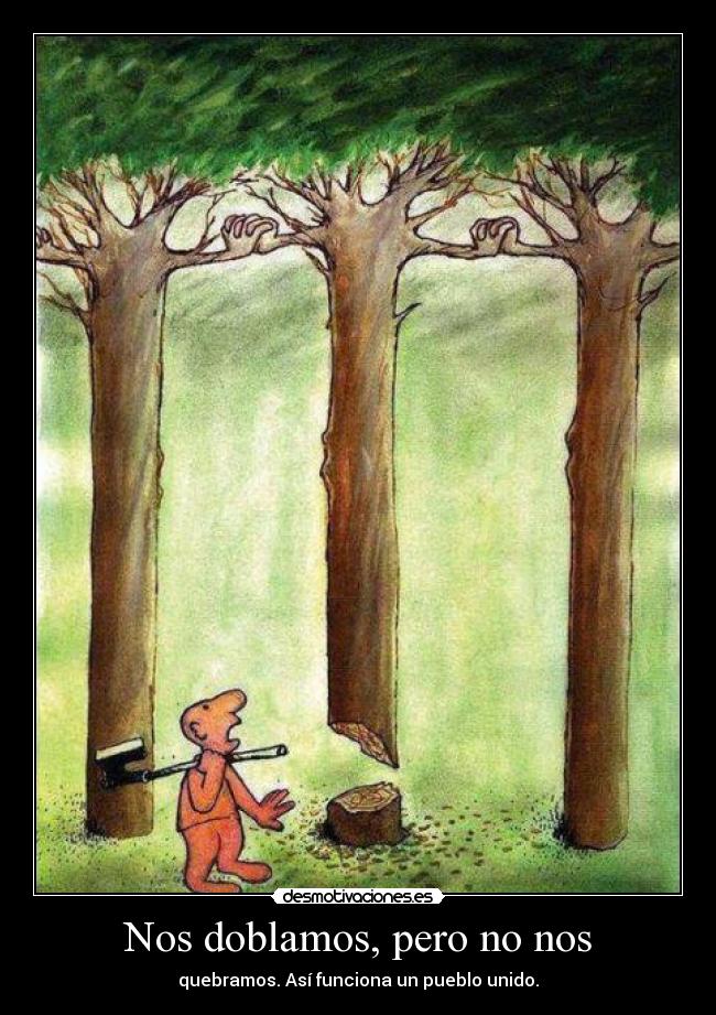 Nos doblamos, pero no nos -