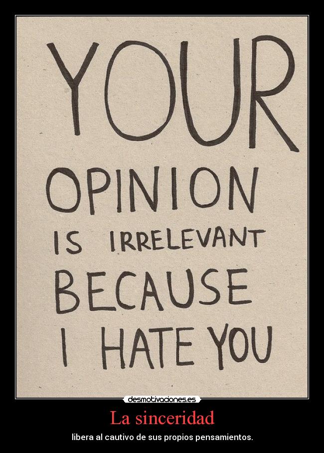 La sinceridad -