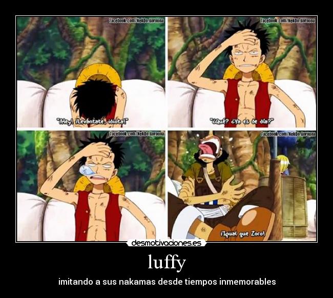 luffy - imitando a sus nakamas desde tiempos inmemorables