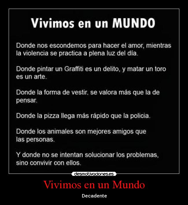 Vivimos en un Mundo -