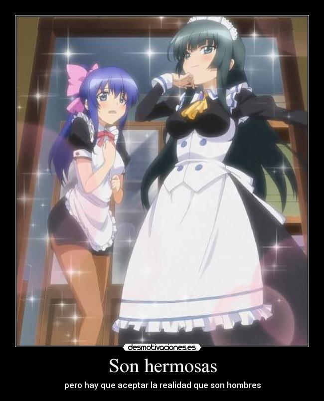 Son hermosas - pero hay que aceptar la realidad que son hombres