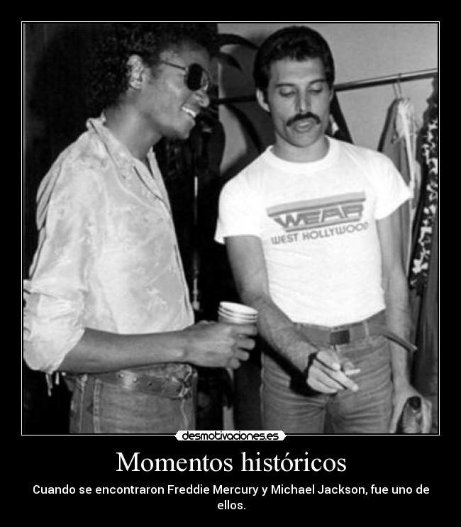 Momentos históricos - Cuando se encontraron Freddie Mercury y Michael Jackson, fue uno de ellos.