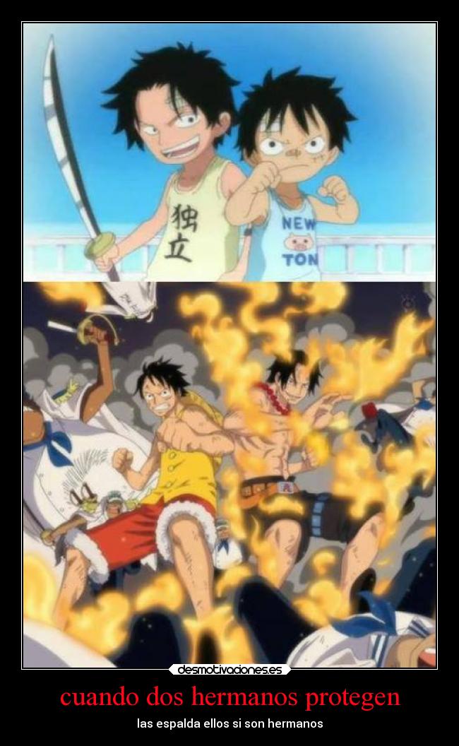 cuando dos hermanos protegen - las espalda ellos si son hermanos