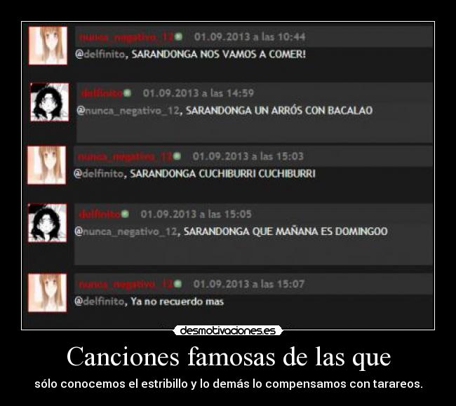 Canciones famosas de las que -