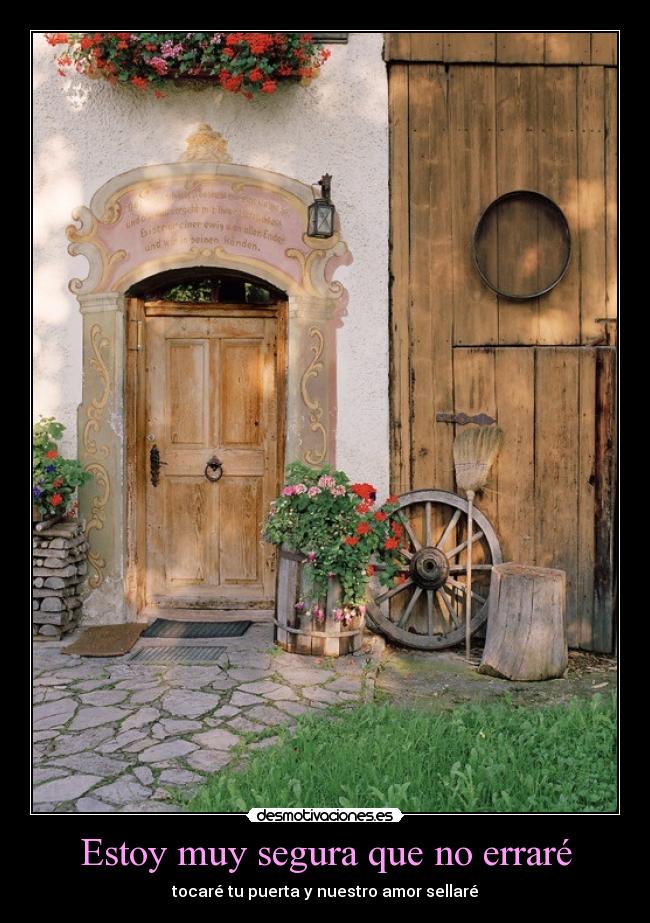 Estoy muy segura que no erraré - 