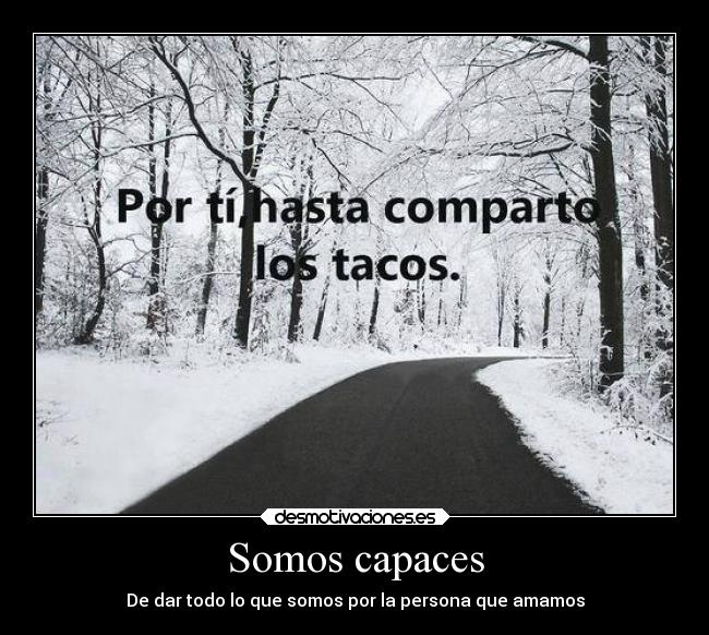 Somos capaces - De dar todo lo que somos por la persona que amamos