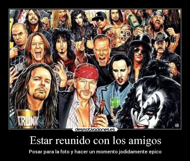 Estar reunido con los amigos -