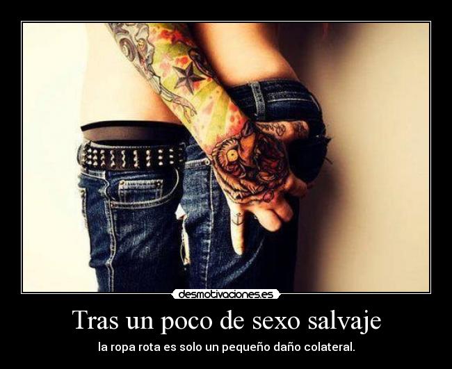 Tras un poco de sexo salvaje - la ropa rota es solo un pequeño daño colateral.