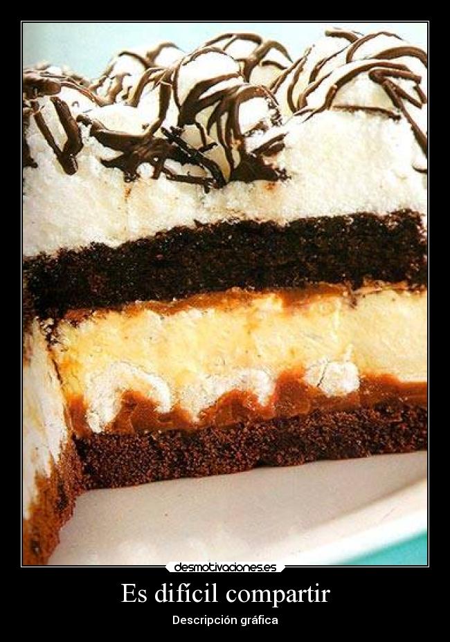 Es difícil compartir - Descripción gráfica