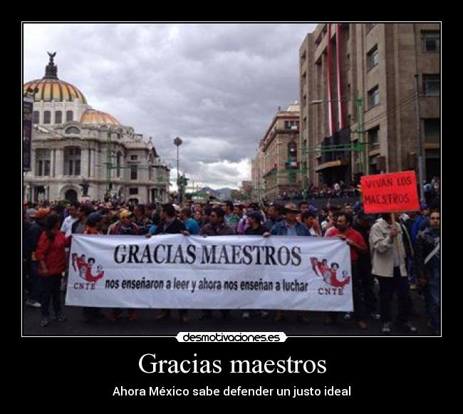 carteles maestros gracias mexico lucha desmotivaciones