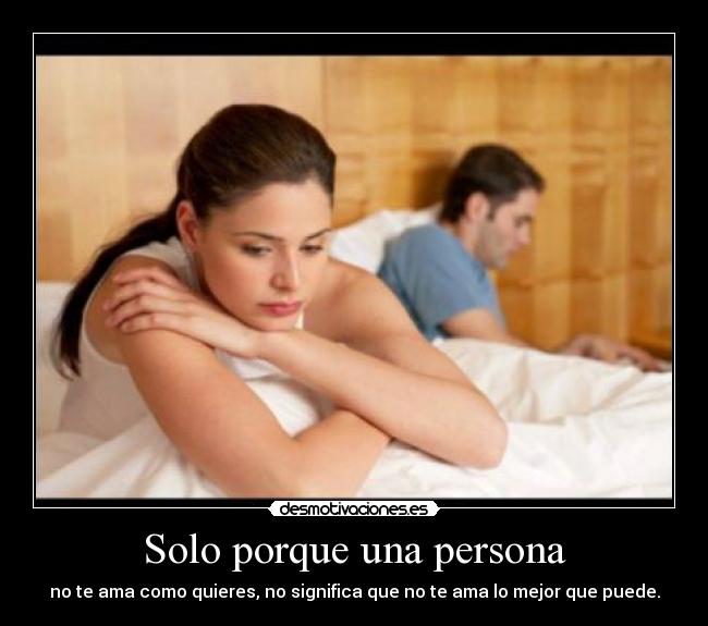 Solo porque una persona - 