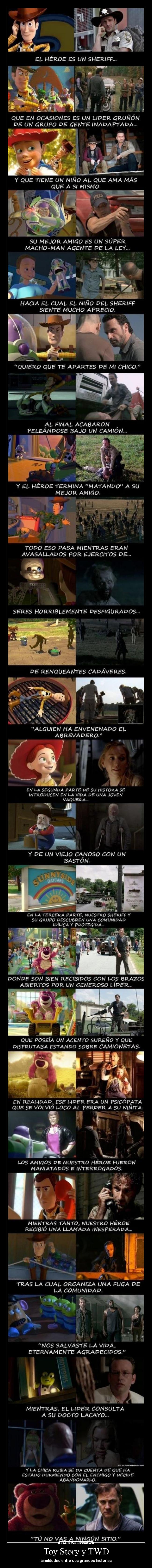 carteles toy story twd similitudes entre dos grandes historias desmotivaciones