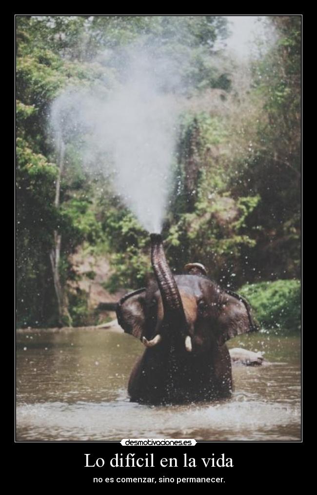 Lo difícil en la vida -