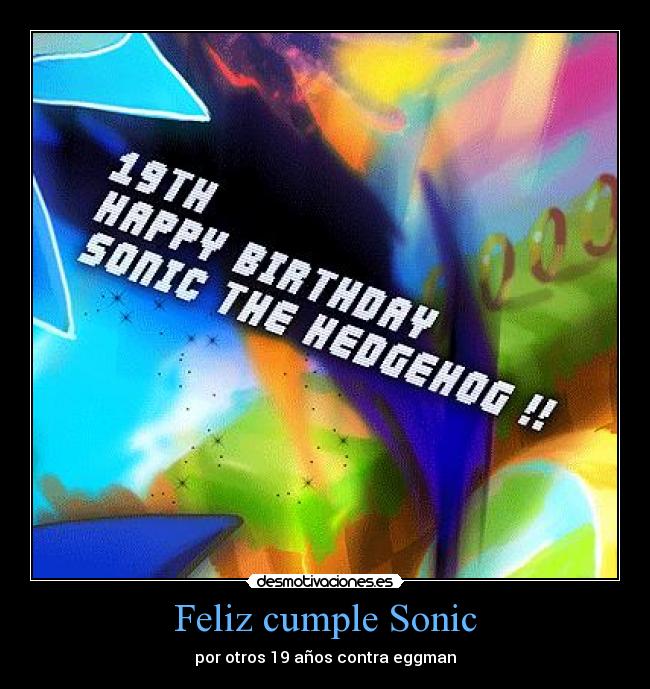 Feliz cumple Sonic -