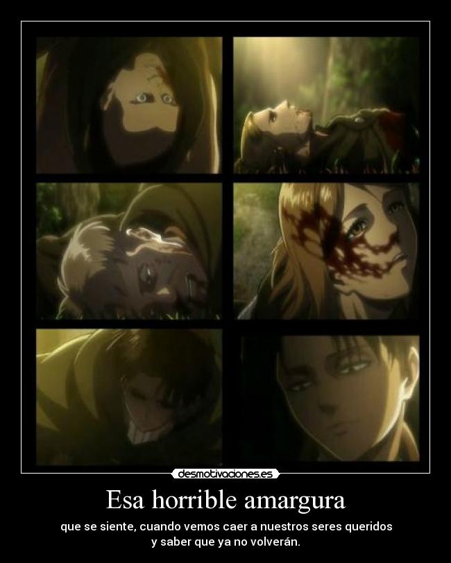 carteles shingeki rivaille aruruo petra erd gunter anime manga muerte harukaze desmotivaciones