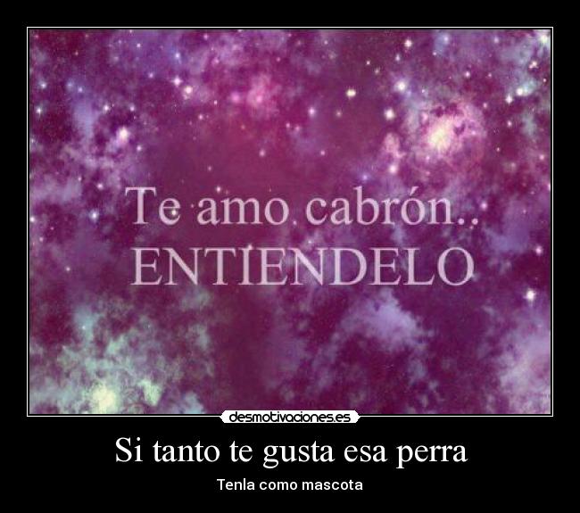 Si tanto te gusta esa perra - Tenla como mascota