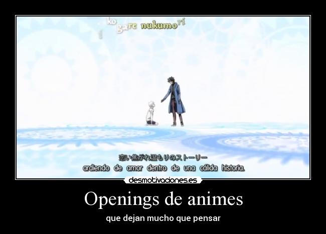 Openings de animes - que dejan mucho que pensar