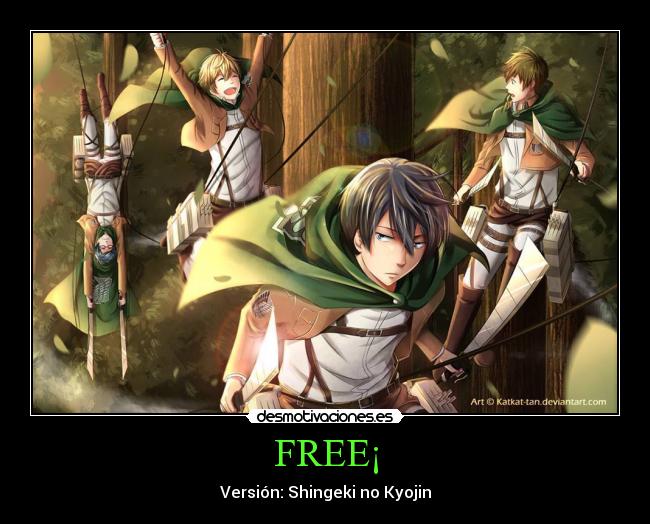 carteles anime free shingeki kyojin haru nagisa rei makoto desmotivaciones