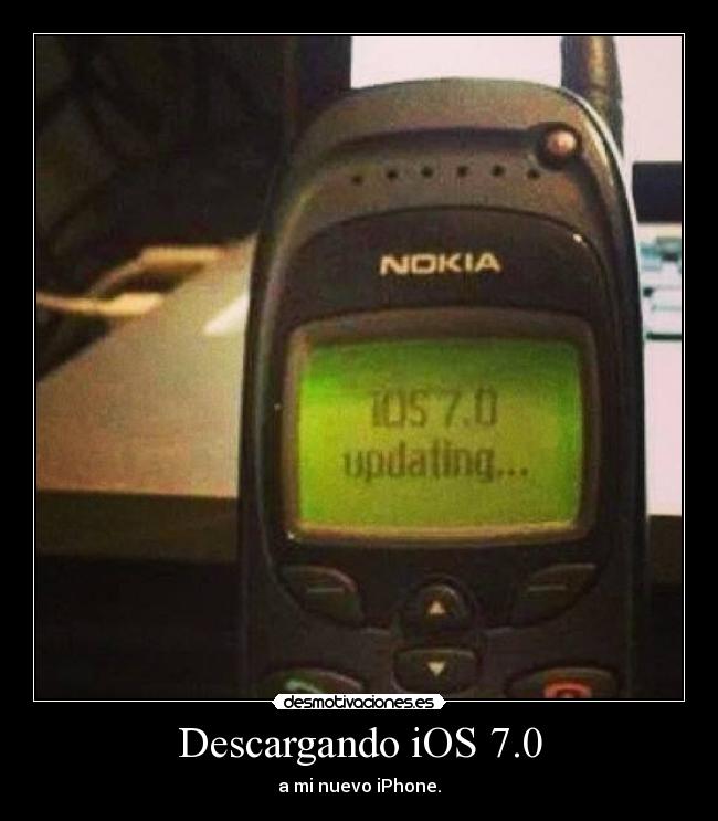 Descargando iOS 7.0 - a mi nuevo iPhone.