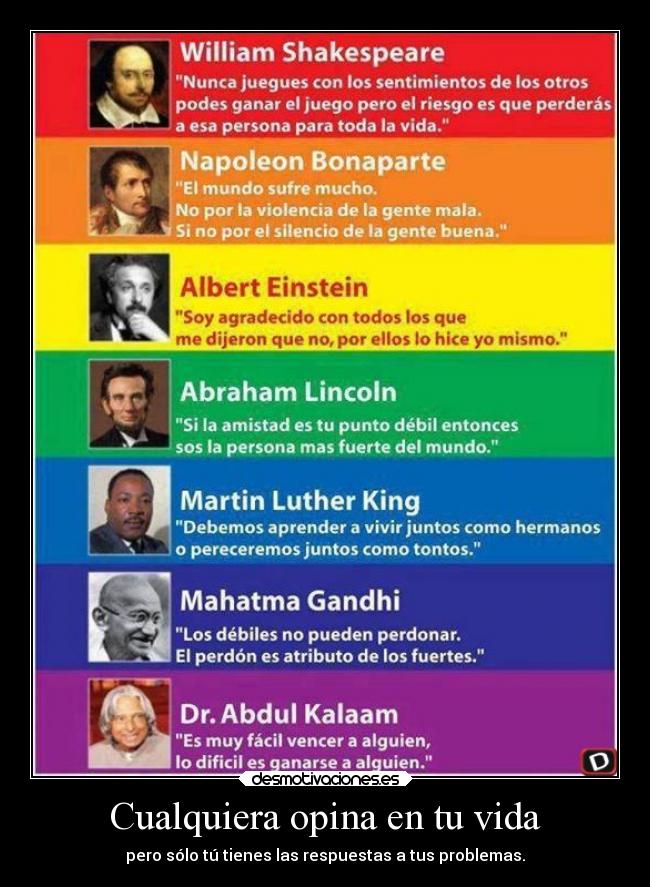 Cualquiera opina en tu vida -