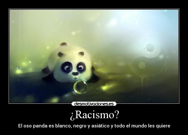 ¿Racismo? - El oso panda es blanco, negro y asiático y todo el mundo les quiere