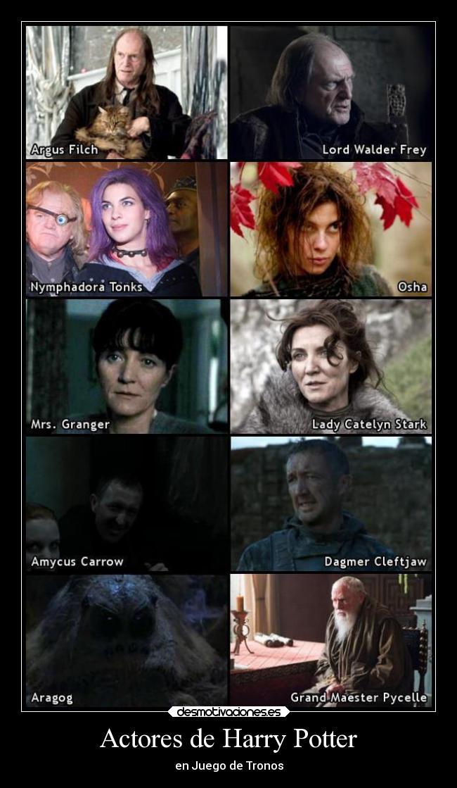 Actores de Harry Potter - en Juego de Tronos