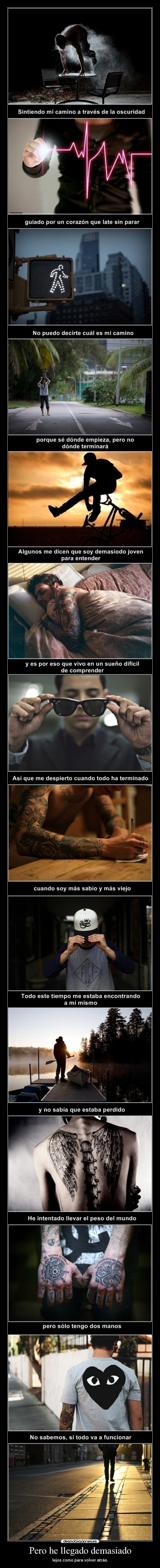 Pero he llegado demasiado -