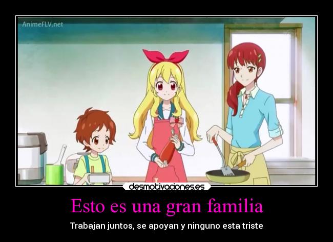 carteles familia anime aikatsu familia idol desmotivaciones