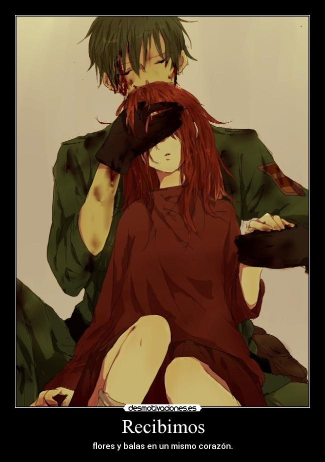 Recibimos - flores y balas en un mismo corazón.