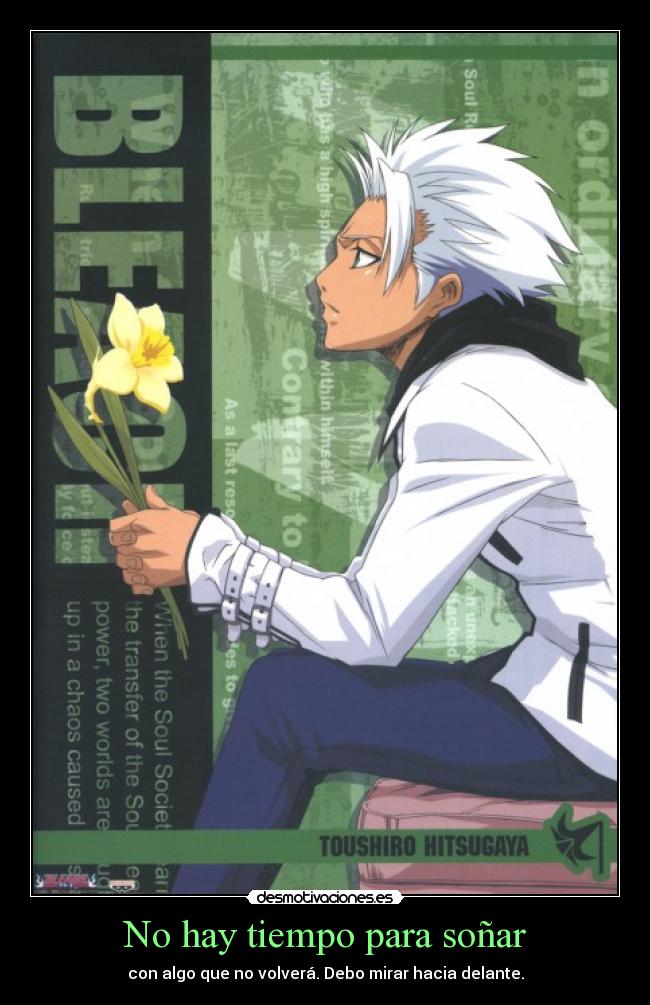 No hay tiempo para soñar - con algo que no volverá. Debo mirar hacia delante.