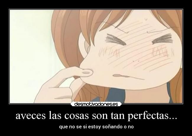 aveces las cosas son tan perfectas... - que no se si estoy soñando o no