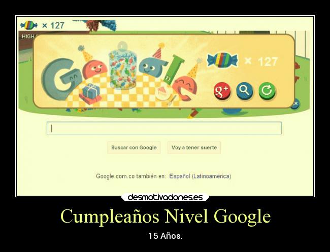 Cumpleaños Nivel Google - 