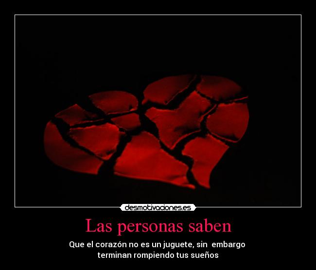 Las personas saben -