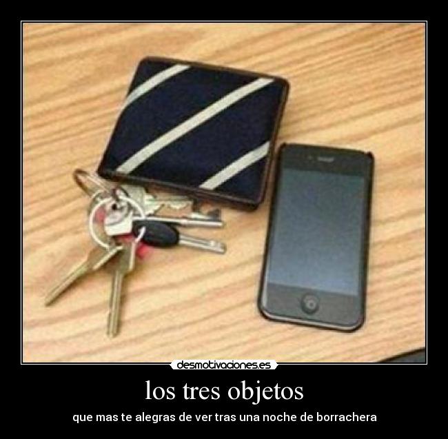 los tres objetos -