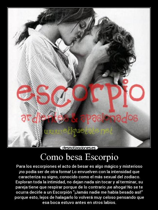 Como besa Escorpio - 