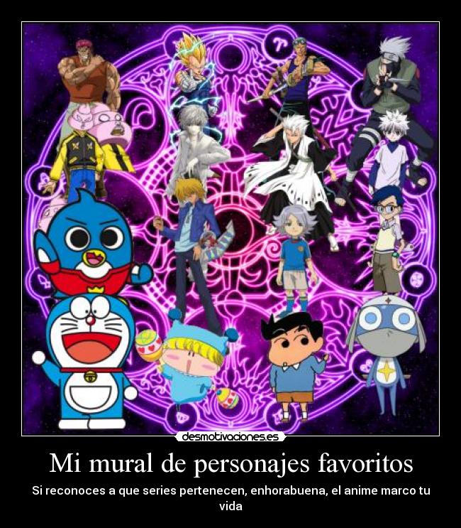 Mi mural de personajes favoritos -