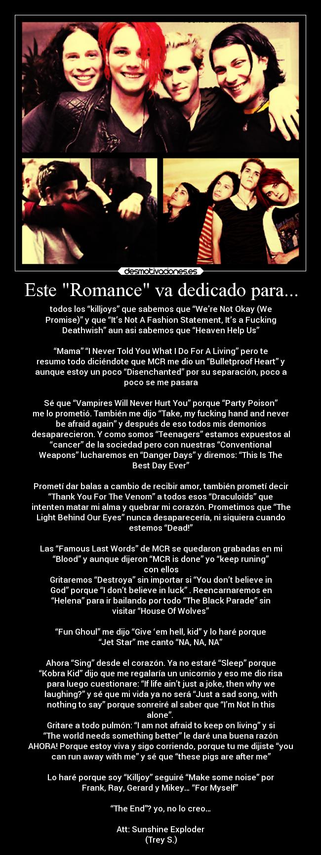 Este Romance va dedicado para... -