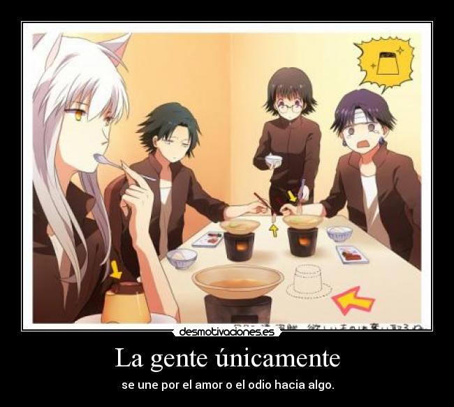 La gente únicamente -